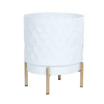 Homestar Saksija DEIA D21xV26cm bijelo-zlatna