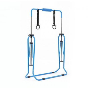 VEVOR Preklopne gimnastičke šipke za trening s podesivom visinom, nosivost 63.5 kg, plave boje