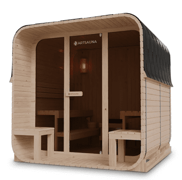 Homestar Sauna Fjora XL, velika dimenzija, drvena konstrukcija, moderna, za 4-6 osoba, jednostavna montaža, visoka kvaliteta drva