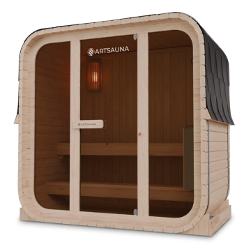 Homestar Sauna Fjora M, drvena sauna, kompaktna veličina, moderna izvedba, idealna za kućnu upotrebu