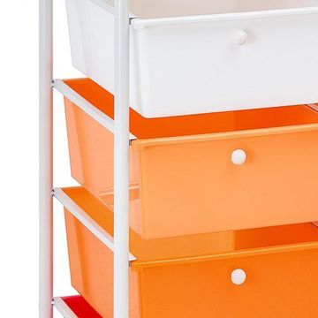 VEVOR Pokretni kolica s dvostrukim redom 15 ladica organizator za pohranu u gradijentu crvene boje