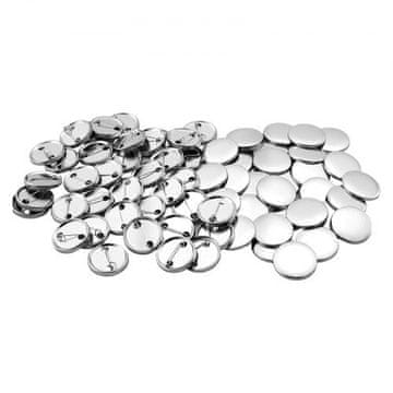 VEVOR Setovi za izradu bedževa 200 kom, 1.26in/32mm, metalne poleđine, metalna kućišta, Mylar folije, papiri u obliku kruga