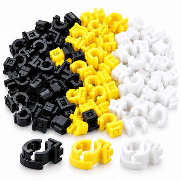 HOME & MARKER® Držač potporne šipke haube automobila, otporna plastika, univerzalno pristajanje, 100 komada | HOODCLIP