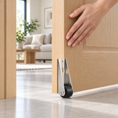 HOME & MARKER® Set donjih kotačića za klizna vrata, čelik i najlon, glatko i tiho klizanje, 4 komada | MOVEIX