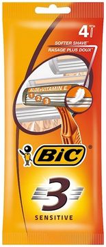 Bic 3 Osjetljive muške britvice, 3 oštrice, 4 kom.
