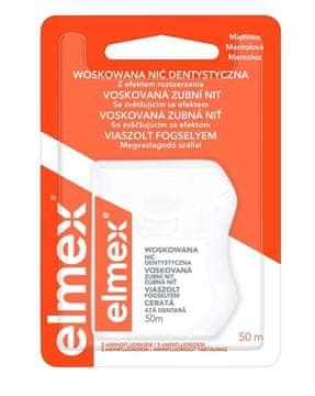 Elmex voskani zubni konac, s amin fluoridom, 50 m, menta 1 kom.