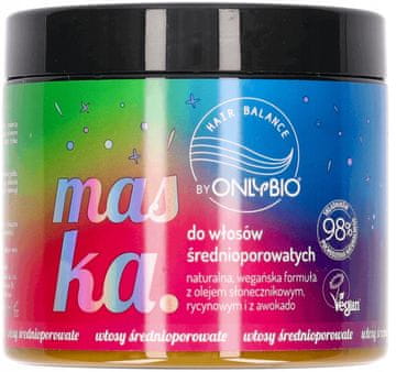 OnlyBio HAIR IN BALANCE maska za kosu srednje poroznosti 400 ml