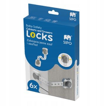 Desipower® zaštita za ormariće i ladice za djecu s funkcijom Smart Lock, 6 kom.