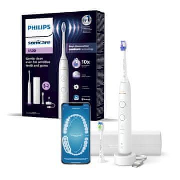 Philips Sonična četkica za zube Sonicare 6500 HX7410/02 Bijela 1 kom.