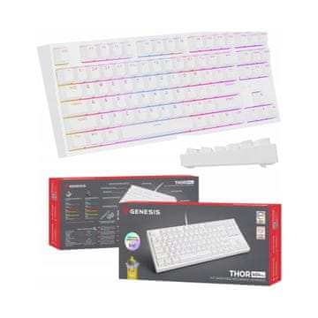 Genesis Thor 404 TKL bijela Gateron žuta PRO mehanička tipkovnica 1 kom.