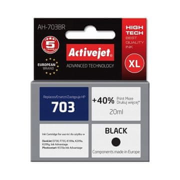 ActiveJet AH-703BR spremnik s tintom zamjenjuje HP 703 CD887AE crni XL visokog prinosa, 1 kom.