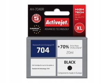 ActiveJet AH-704BR tinta za HP 704 crna 20ml 1 kom.