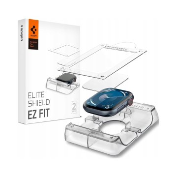 Spigen Elite Shield EZ Fit hibridna staklena navlaka za Apple Watch 10 42 mm, pakiranje od 2 komada