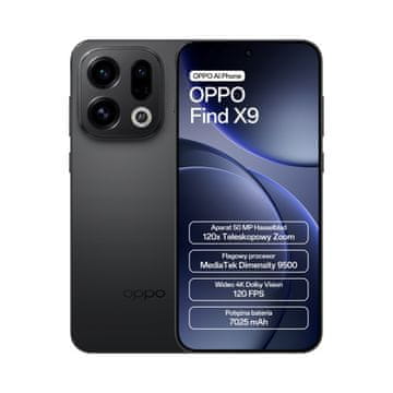 Oppo Smartfon Find X9 5G 12/512 6.59" 120Hz Czarny 1 szt.