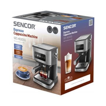 SENCOR SES 4020SS 1050 W aparat za espresso srebrno/sivi 1 kom.