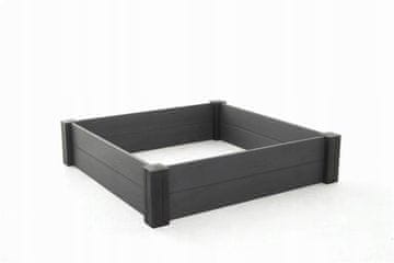 KETER Plastični vrtni rub 111 cm x 27 cm sivi 1 kom.