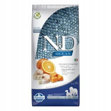 Farmina N&D Ocean Cod s bundevom i narančom hrana za pse 12 kg 1 kom.
