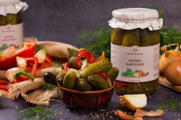 Ogródek Dziadunia Ukiseljeni krastavci s paprikom i lukom iz Djedovog vrta, 850 g