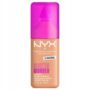 NYX Make'em Wonder Soft Matte tekući puder za lice 30 ml, nijansa 12 Natural