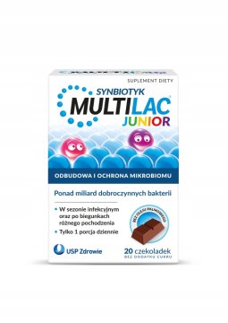 USP Zdrowie Synbiotic Multilac Junior 20 čokolada
