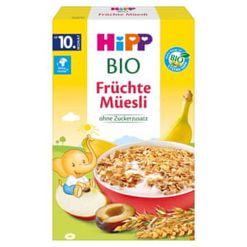 HiPP Organski višezrnati müsli s bananama, jabukama i šljivama 200 g za djecu od 10 mjeseci i stariju