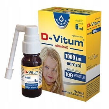 Oleofarm D-Vitum aerosol, vitamin D 1000 IU, dodatak prehrani 6 ml