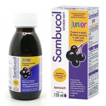 Dodaci prehrani Sambucol Junior tekućina 120 ml crna bazga Adamed Group