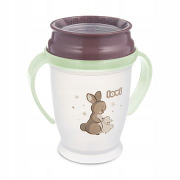 LOVI 360° šalica 250ml, 9m+, roza 1 kom.