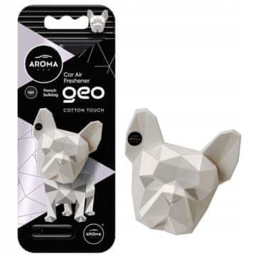 Aroma Car Geo osvježivač zraka za auto, bijeli Dog, Cotton Touch 1 kom.