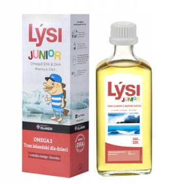Lýsi riblje ulje za djecu mango-limeta OMEGA 3 DHA EPA vitamini ADE 240 ml