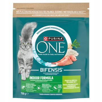 Purina One Bifensis Indoor Formula hrana za mačke s puretinom 750 g 1 kom.