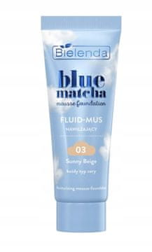 Bielenda Blue Matcha fluidna pjena za lice, br. 03 Sunny Beige 30 g