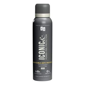 AA Iconic antiperspirant sprej za muškarce Nevidljivi antiperspirant protiv tragova znojenja 150 ml