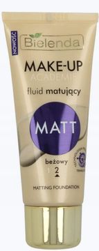 Bielenda Make-Up Academie Matt fluid za lice, matirajući, br. 2 bež 30 g