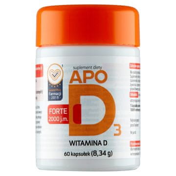APOD3 Forte kapsule, vitamin D 2000 IU, dodatak prehrani 60 kom.