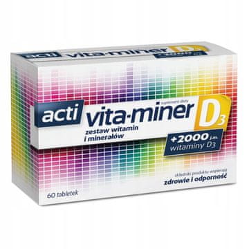 Aflofarm acti vita-miner D3 tablete dodatka prehrani 60 kom.
