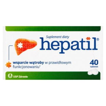 USP Zdrowie Hepatil tablete, podrška funkciji jetre, dodatak prehrani 40 kom.