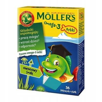 L&L Omega-3 riblji želei, okus voća, dodatak prehrani 36 kom.