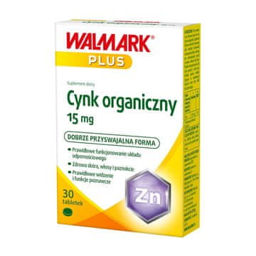 Walmark Plus organski cink 15 mg, tablete, dodatak prehrani 30 kom.