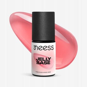 Neess Jelly baza za hibridne lakove za nokte, boja jagode 4 ml