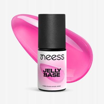 Neess Jelly baza za hibridne lakove za nokte, Cherry 4 ml