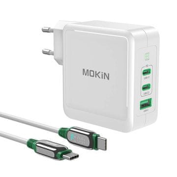 Mokin Mokin PD140W 2C1A GaN punjač, 2xUSB-C, 1xUSB-A (crni)