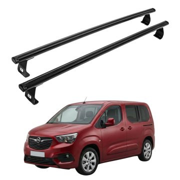 Krovni nosači za Opel Combo od 2018., lagani aluminijski, crni