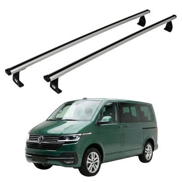 Krovni nosač za Volkswagen Transporter T5/T6 2003-2023 srebrni, 2 šipke
