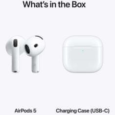 Apple Apple AirPods 5 bežične slušalice s poništavanjem buke, do 20 sati, IP57
