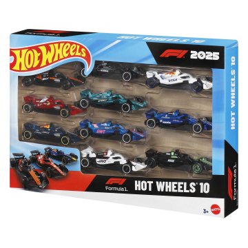 Hot Wheels Set trkaćih automobila Formule 1 - paket od 10 automobila u mjerilu 1:64