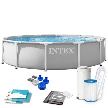 Northix Vrtni bazen s okvirom 366 x 76 cm 9-u-1 INTEX 26712ND