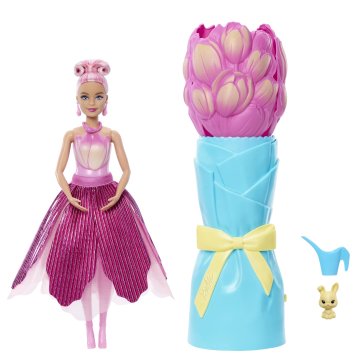 Barbie Barbie lutka iznenađenja s cvijećem - ružičasti tulipan, mirisna