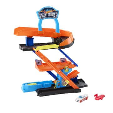 Hot Wheels Hot Wheels Transformirajuća garaža za kaskadere sa sustavom tračnica