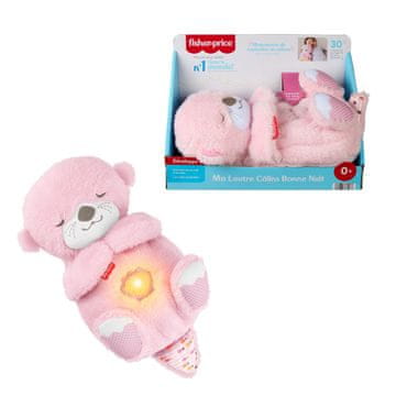 Fisher-Price Umirujuća igračka ružičaste vidre s umirujućim zvukovima i svjetlom